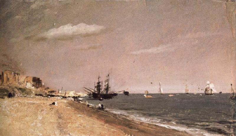 John Constable brighton beach with colliers oil painting picture